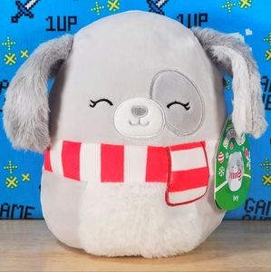 Squishmallow Ivy the Gray Dog 7" Ultrasoft Stuffed Christmas Holiday Toy Plush